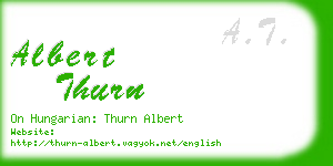 albert thurn business card